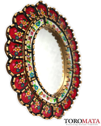 Cuscaja Red Mirror - Oval
