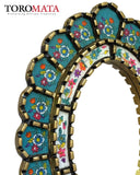 Cuscaja Turquoise & White Mirror - Oval